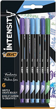 Pack de 6 rotuladores de punta fina BIC Intensity