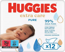 Pack de 672 Toallitas Huggies Pure Extra Care (compra recurrente + descuento al tramitar)