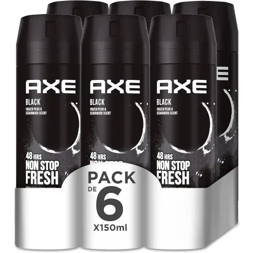 Pack de 6x150 ml Axe Black Rock Desodorante