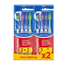 Pack de 8 cepillos de dientes Colgate Extra Clean (firmeza media)