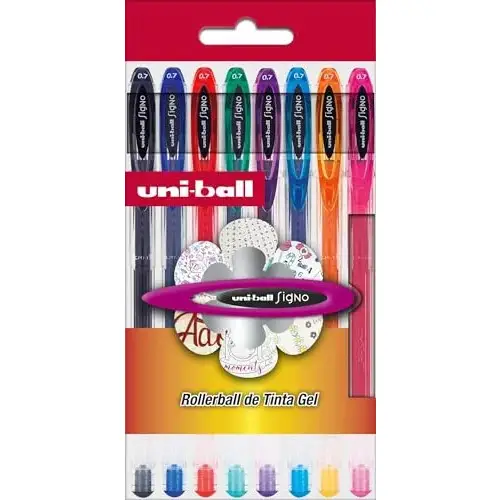 Pack de 8 rotuladores Uni Ball Signo con tinta gel