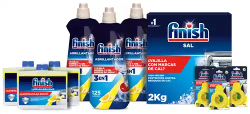 Pack Finish Abrillantador Ambientador Limpiamáquinas + Sal