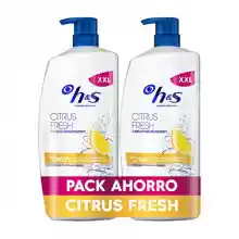 Pack H&S Champu Anticaspa Citrus - Champu Pelo Graso - 2x1000 ml