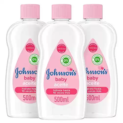 Pack Johnson's Baby Aceite Regular, Deja la Piel Suave y Sana, Ideal para Pieles Delicadas, 3 x 500 ml