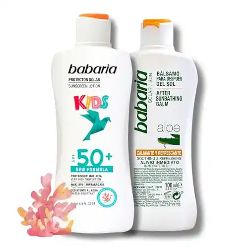 Pack protector solar Niños SPF50 + After Sun Babaria