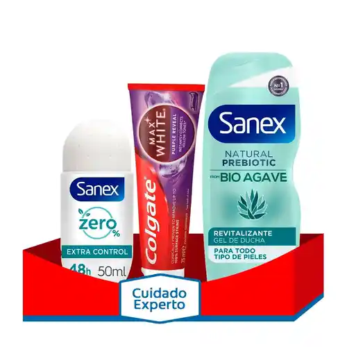 Pack Sanex Colgate Pasta de Dientes + Gel de ducha 600 ml + Desodorante 50 ml + ENVIO GRATIS SOLO HOY