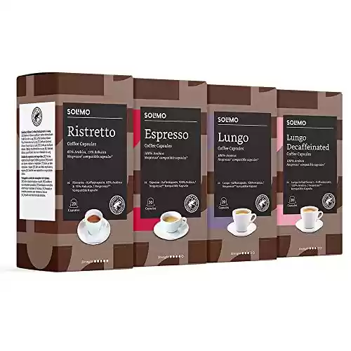 Pack variado 80x cápsulas de café Solimo compatibles con Nespresso