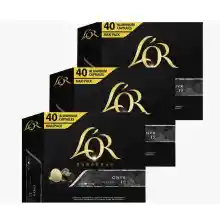 Pack x120 cápsulas L'OR Onyx compatibles con Nespresso