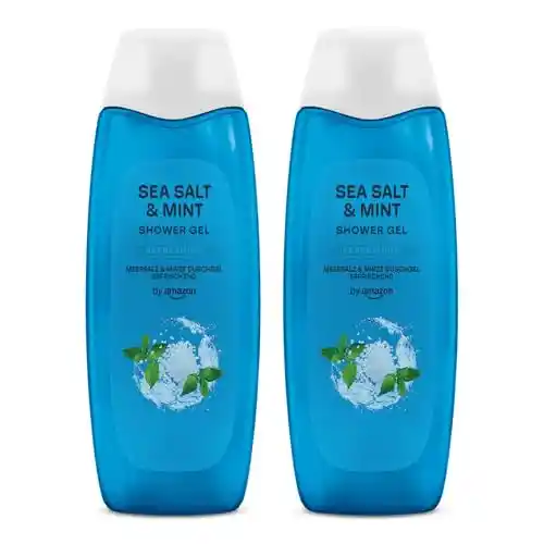 Pack x2 geles de ducha de sal marina y menta de 500 ml