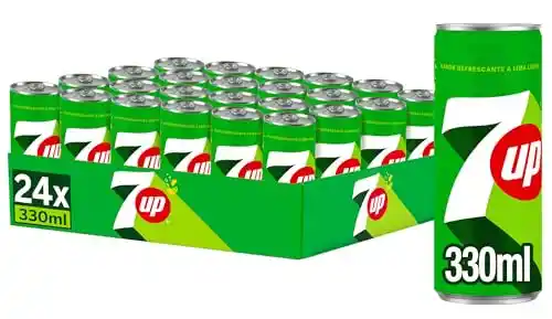 Pack x24 Latas 7UP original refresco de lima y limón 330ml