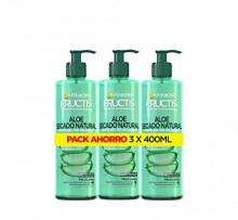 Pack x3 Tratamiento Capilar Hidratante Garnier Fructis Aloe Secado al Aire para Pelo Normal