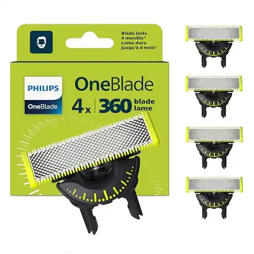Pack x4 Cuchillas Recambio Philips OneBlade 360