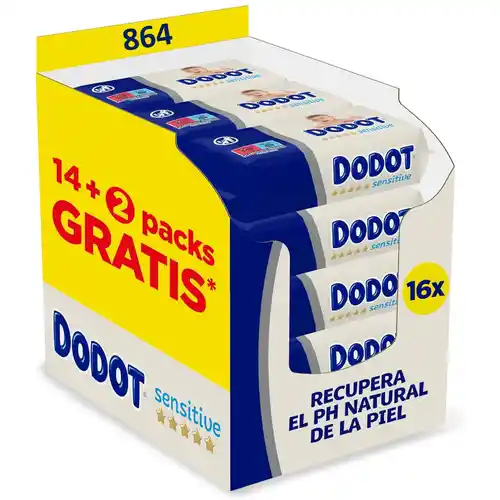 Pack x864 Toallitas Dodot Sensitive