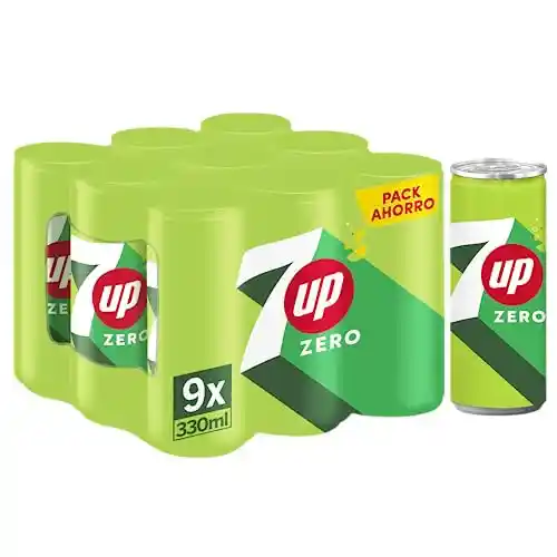 Pack x9 Latas 7Up Zero Refresco Lima Limón