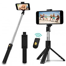 Palo Selfie Trípode con Control Remoto, 3 en 1 Bluetooth