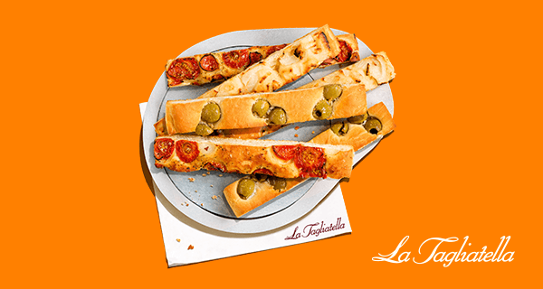 Pane del restaurante La Tagliatella gratis en pedidos a domicilio iguales o superiores a 25€ en la app de Just Eat