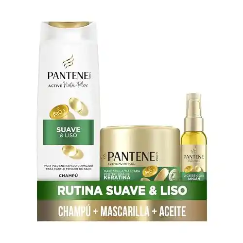 Pantene Pro-V Suave y Liso - Pack 3x Cabello Encrespado
