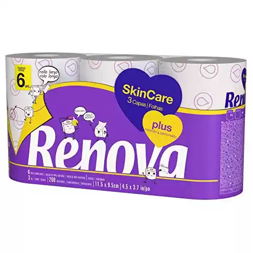 Papel higiénico perfumado Renova Skin Care Plus