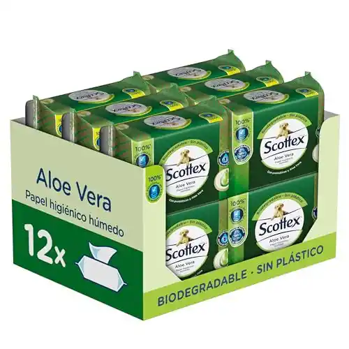 Papel Higiénico Scottex Sensitive con Aloe Vera