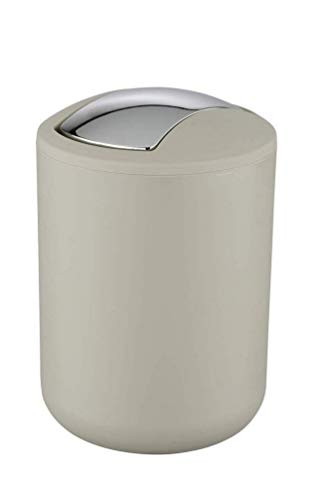 Papelera con tapa oscilante Brasil S taupe WENKO