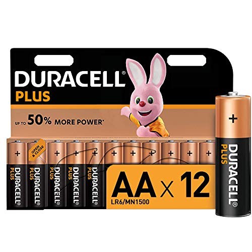 paquete de 12 pilas Duracell - Plus AA