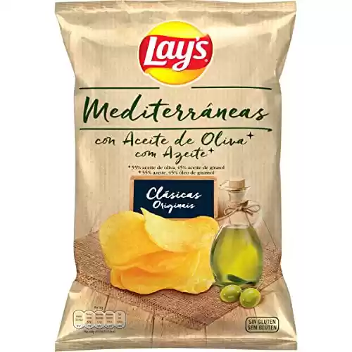 Pack 2x Lay's Mediterráneas 150g Patatas Fritas 100% Aceite Oliva (1.42€ la unidad)