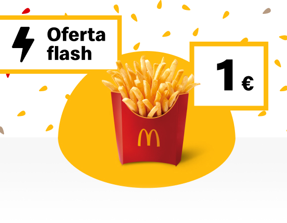 Patatas medianas por 1€ en McDonald's (oferta válida en pedidos en restaurante)