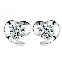 Pendientes BlueSnow Love Heart Cubic Zirconia