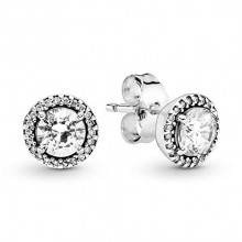 Pendientes de botón Mujer plata Pandora 296272CZ