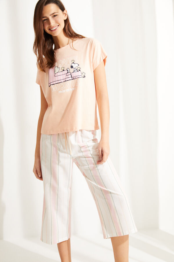 Pijama algodón Snoopy Capri