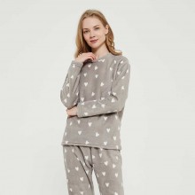 Pijama coral Olga gris de Tramas para mujer