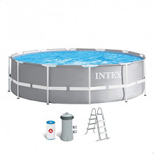 Piscina redonda desmontable Intex 366 x 99 cm con depuradora Intex 26716NP