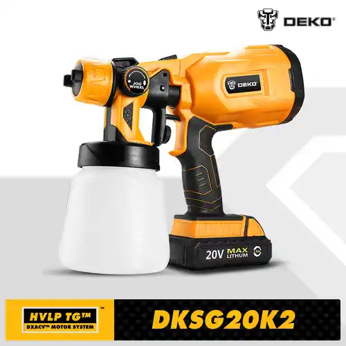 Pistola de pintura inalámbrica Deko + Accesorios