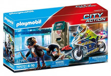 Playmobil City Action: Moto de Policía Persecución del ladrón de dinero