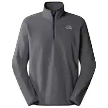 Polar de hombre The North Face 100 Glacier 1/4 Zip - en Gris y Blanco
