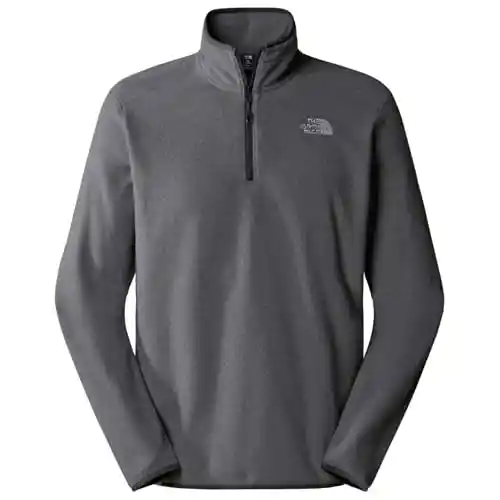 Polar de hombre The North Face 100 Glacier 1/4 Zip - en Gris y Blanco