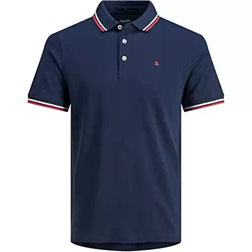 Polo Jack and Jones Tipped Pique Azul Marino