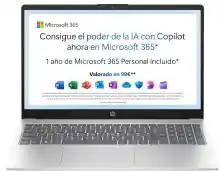 Portátil 15,6″ FHD HP 15-fd0261ns (Intel N100, 4GB/128GB, W11)