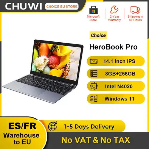 Portátil CHUWI HeroBook Pro de 14,1" FHD Intel N4020/8GB/256GB SSD