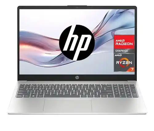 Portátil HP 15.6" FHD (AMD Ryzen 7-7730U, 16 GB RAM, 512GB SSD)