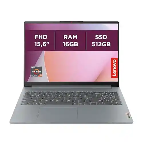 Portátil Lenovo IdeaPad Slim 3 Gen 8 15.6'' FHD (AMD Ryzen 5 7520U, 16 GB RAM, 512 GB SSD)
