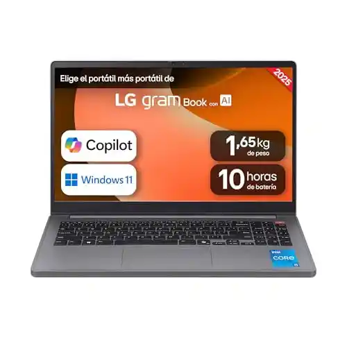 Portátil LG Gram 15U50T-G.AA56B de 15" (i5, 16GB, 16 GB RAM, 512GB SSD)