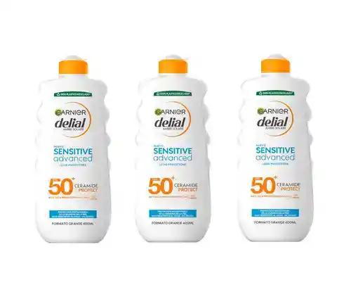 PROMO 3x2! 3x400ml crema solar Garnier Delial Sensitive Advanced IP50+