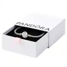 Pulsera PANDORA cadena de serpiente Crown O brillante en plata (21 cm)