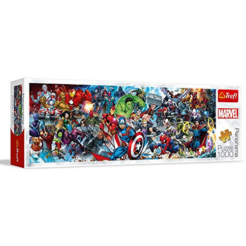 Puzle panorámico Marvel Avengers Trefl de 1.000 piezas