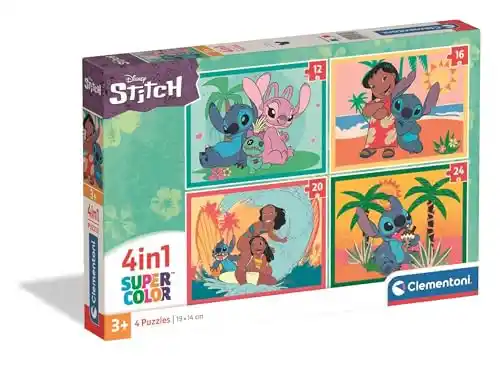 Puzzle infantil 4 en 1 Clementoni Stitch