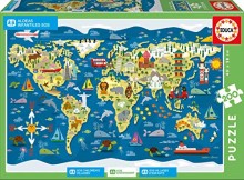 Puzzle Mapamundi 200 Piezas de Educa Borrás