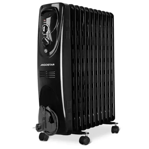 Radiador Aceite AIGOSTAR de 11 Elementos - 2300W - 3 Niveles de Potencia ¡SOLO HOY!