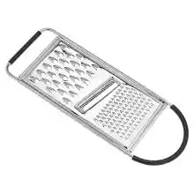 Rallador plano Amazon Basics de acero inoxidable con base de silicona
