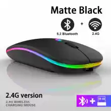 Ratón inalámbrico recargable Dual 2,4G Bluetooth